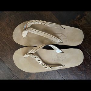 Rainbow Flirty Braidy Sandals